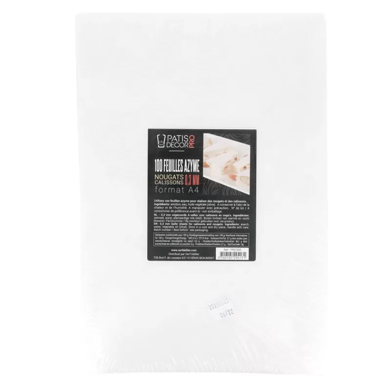 Cerf Dellier 100 Feuilles Azyme Pour Nougat Et Calissons A4 0,3 Mm Patisdecor Pro Online