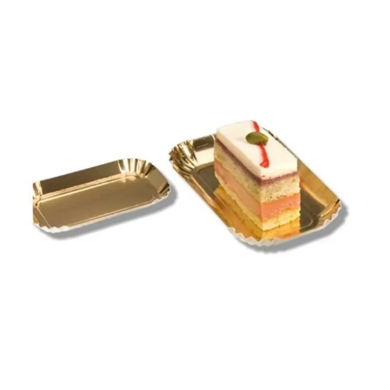 Cerf Dellier 100 Mini Assiettes Rectangle Or 40 X 80 Mm Best Sale