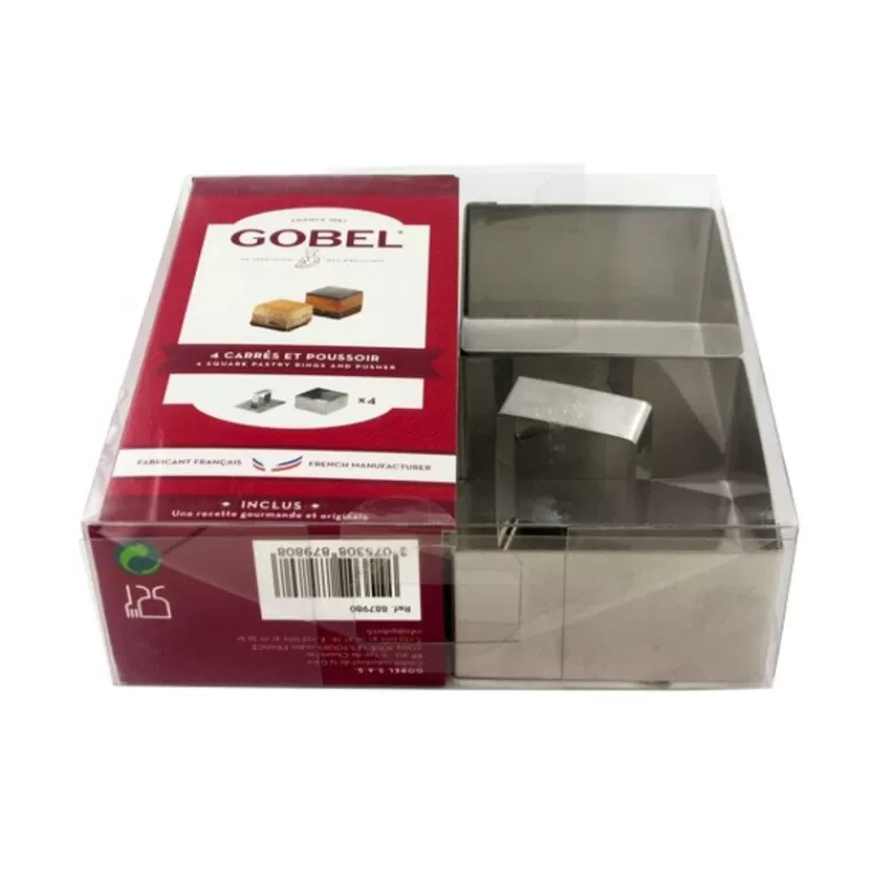 Cerf Dellier 4 Carres A Patisserie + Poussoir H 4 Cm