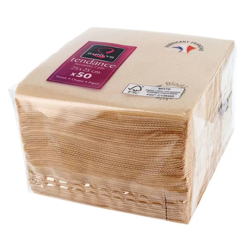 Cerf Dellier 50 Serviettes De Table Biodegradables Cheap