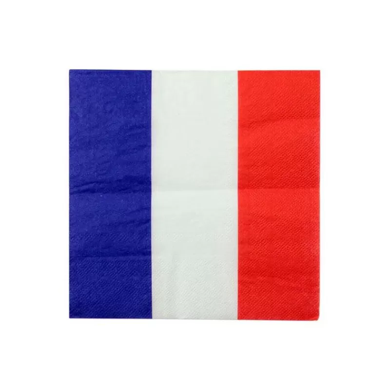 Cerf Dellier 50 Serviettes De Table Bleu Blanc Rouge Cheap