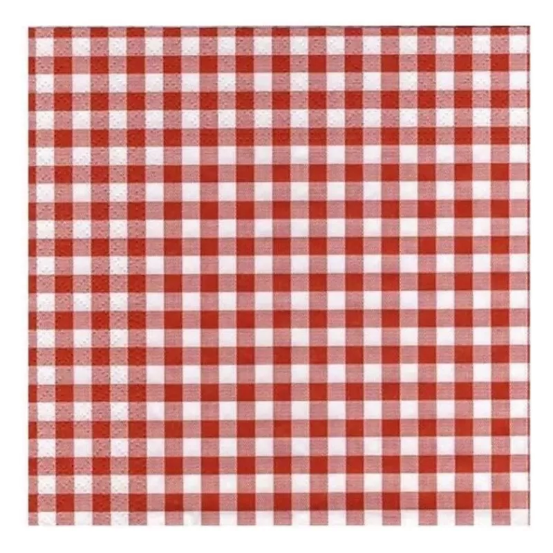 Cerf Dellier 50 Serviettes De Table Vichy Rouge Best