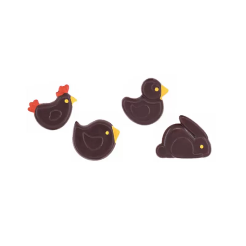 Cerf Dellier Animaux De Pâques Assortis En Chocolat Noir (X48) Online