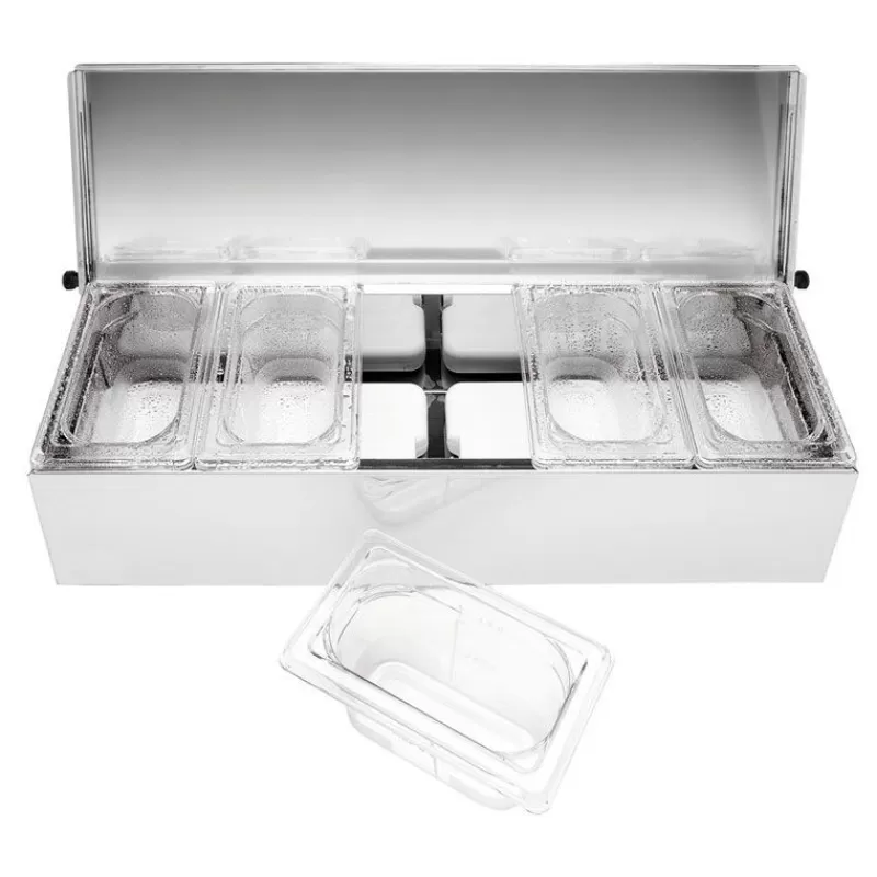 Cerf Dellier Bac De Stockage Condibox Avec 5 Bacs Gn 1/9 Cristal Cheap