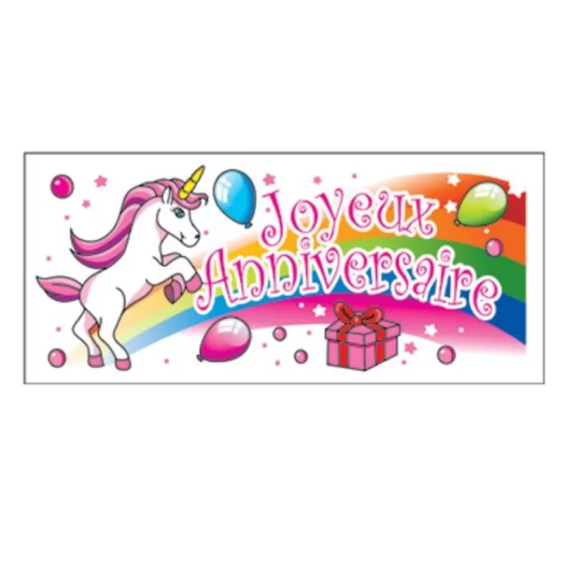 Cerf Dellier Banderole Anniversaire Licorne (X24) Outlet