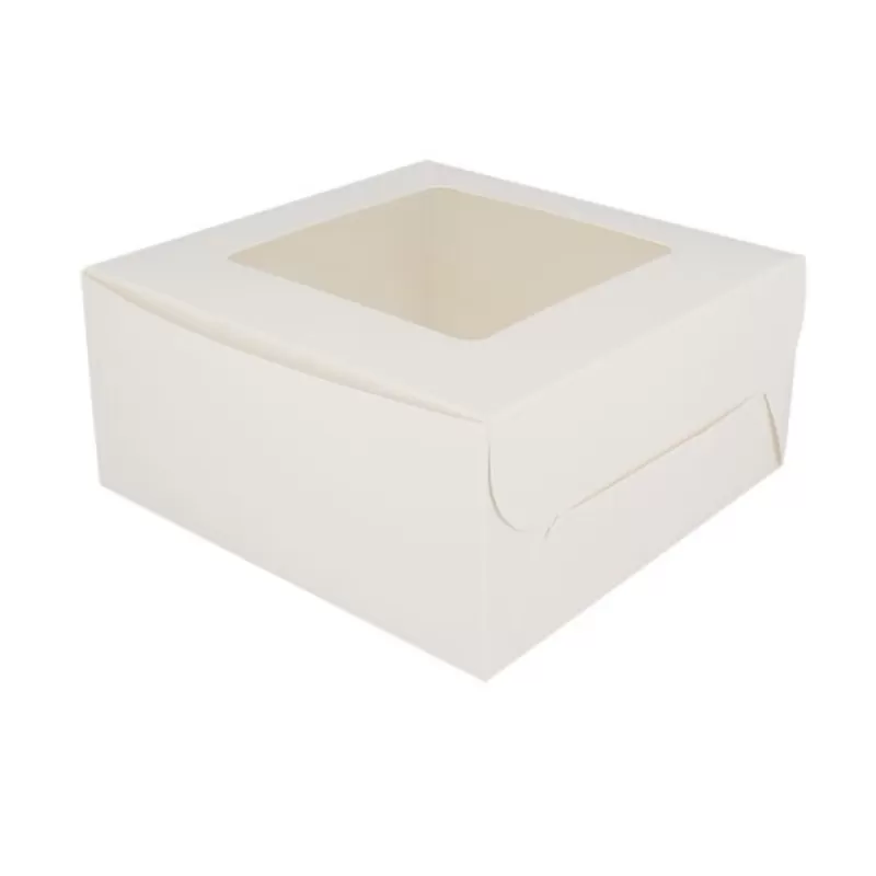 Cerf Dellier Boite 4 Cupcakes Blanche 16 X 16 Cm Patisdecor Shop
