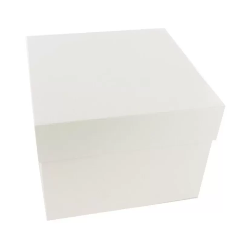 Cerf Dellier Boite Patissiere Blanche 18 X 18 X H 20 Cm Patisdecor Store