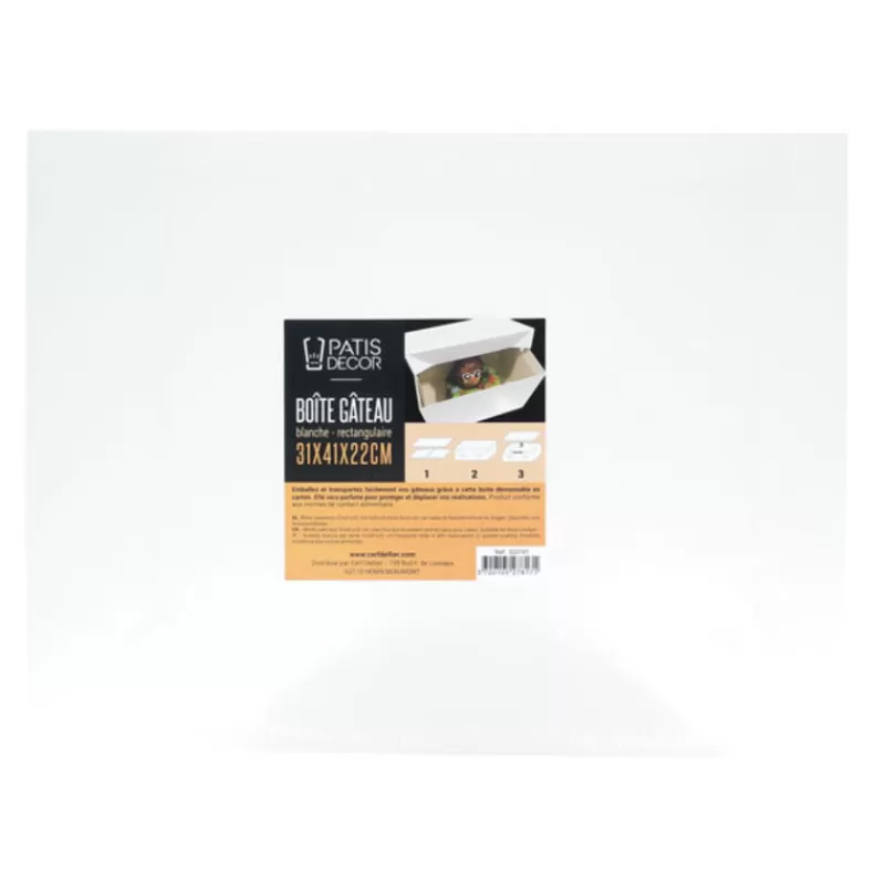 Cerf Dellier Boite Patissiere Blanche 31 X 41 X 22 Cm Patisdecor Store