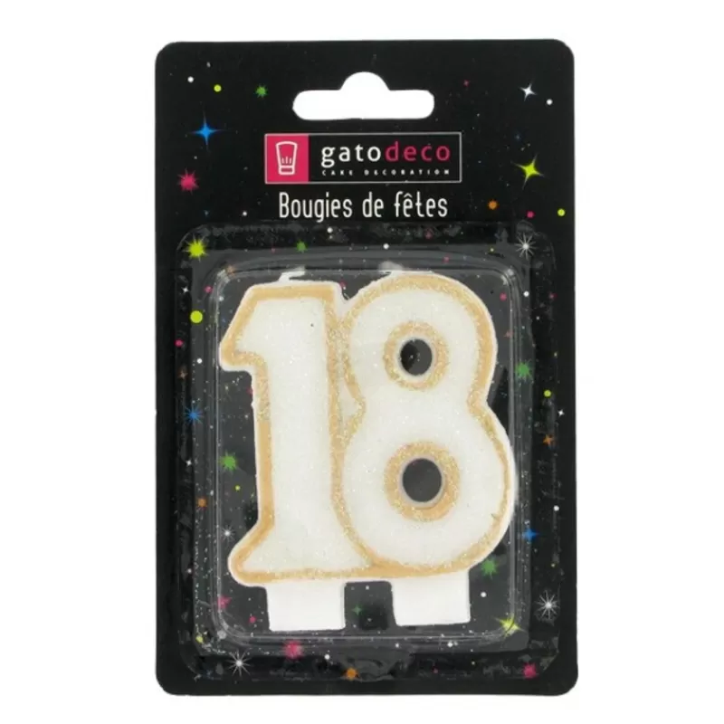 Cerf Dellier Bougie Anniversaire 18 Ans Patisdecor Clearance