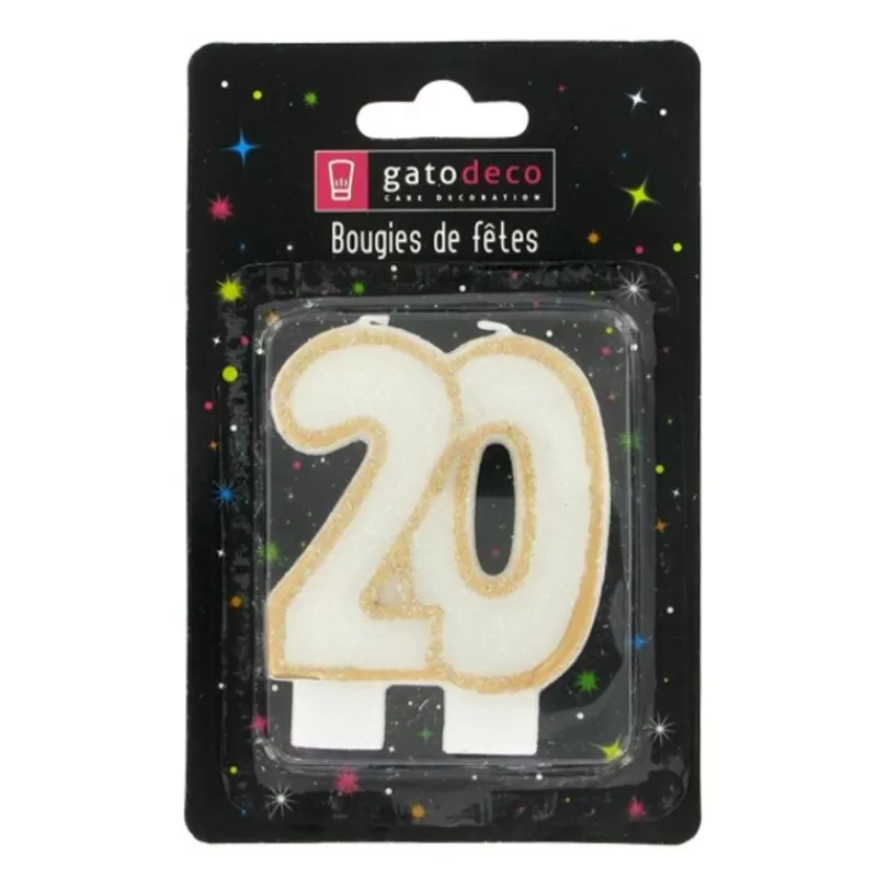 Cerf Dellier Bougie Anniversaire 20 Ans Patisdecor Clearance