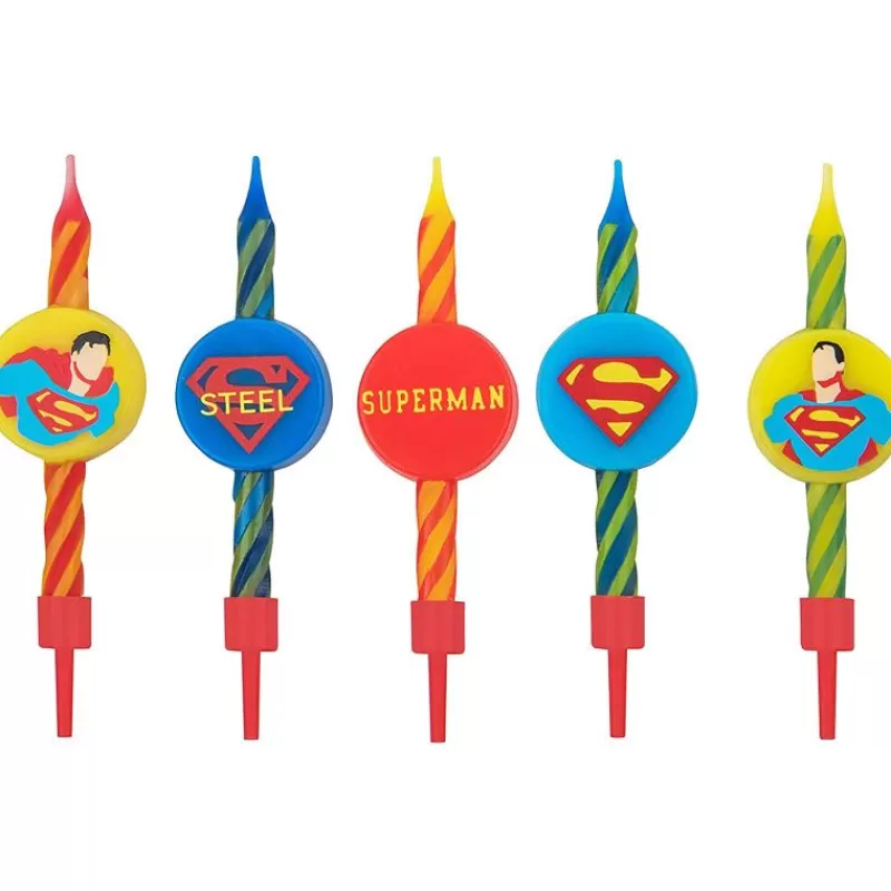 Cerf Dellier Bougie Anniversaire Superman Assorties (X10) Discount