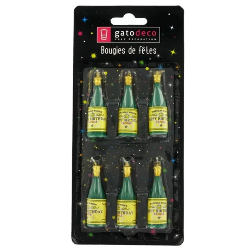 Cerf Dellier Bougie Bouteille De Champagne Patisdecor (X 6) Cheap