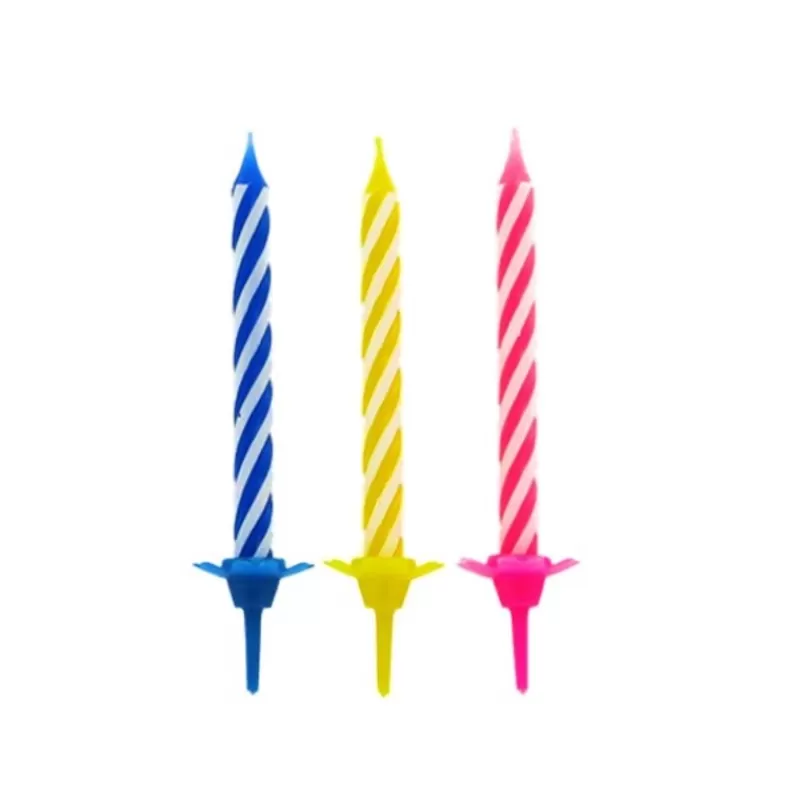 Cerf Dellier Bougies Torsadees 6 Cm Fines Assorties Patisdecor (X 12) Flash Sale