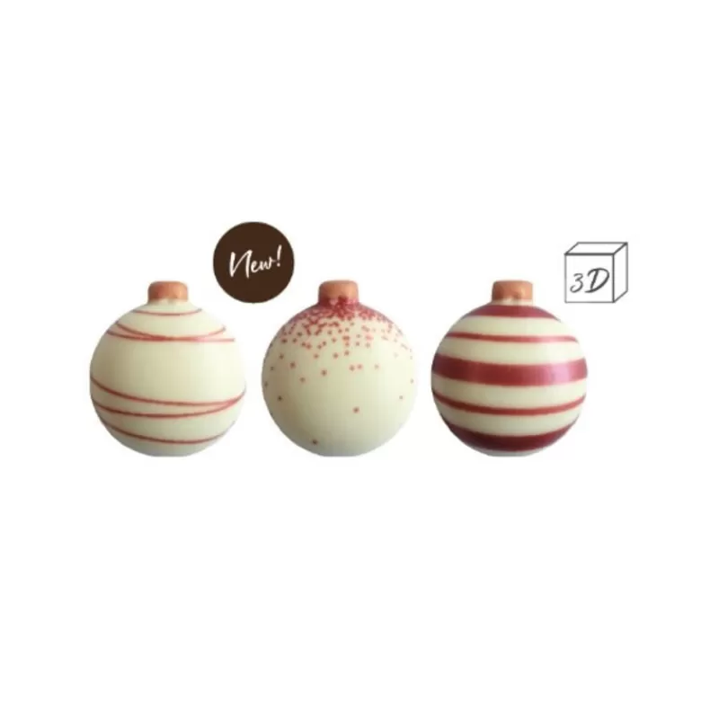 Cerf Dellier Boules De Noël 3D En Chocolat Assorties (X40) Best Sale