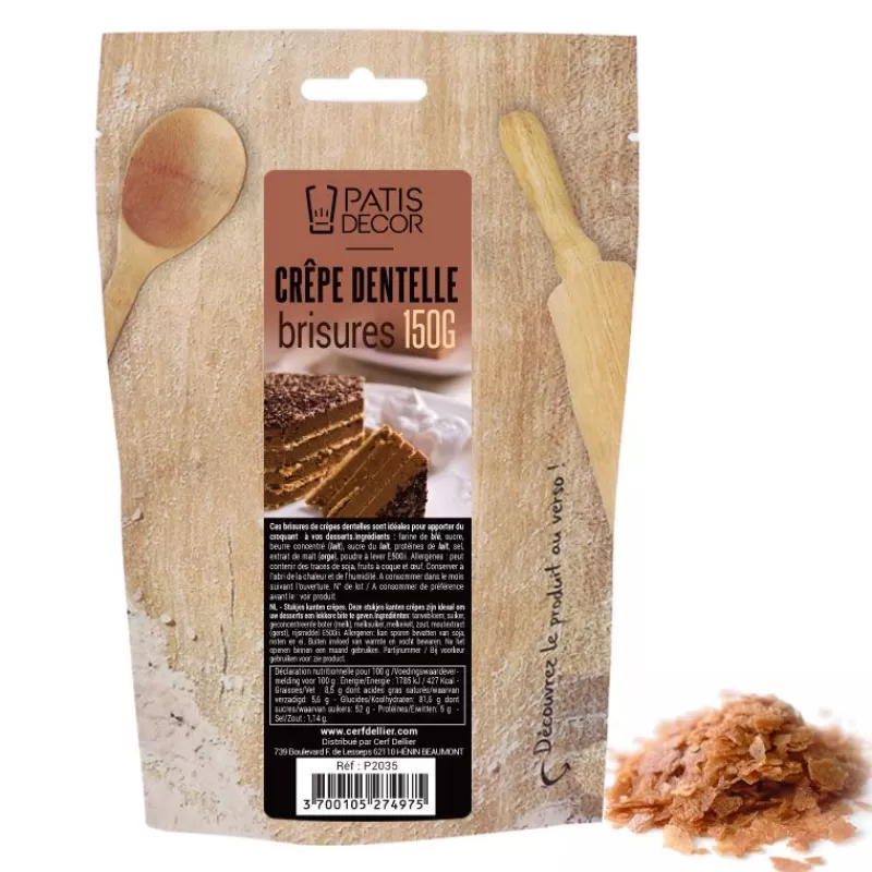 Cerf Dellier Brisures De Crepes Dentelle Patisdecor 150 G