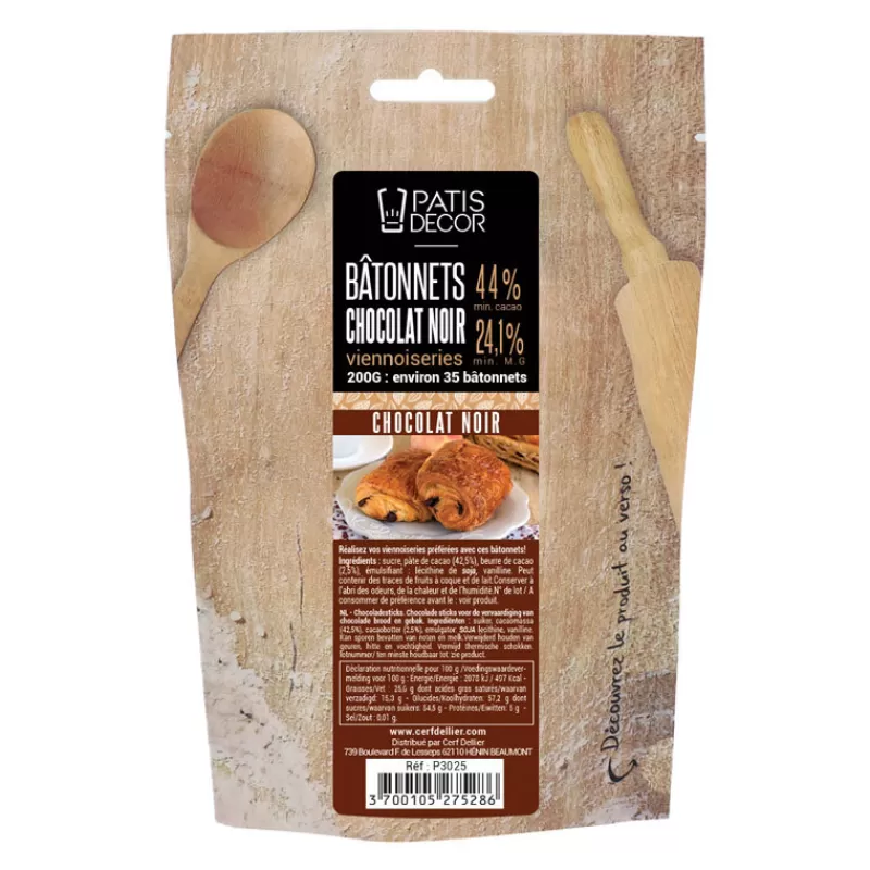 Cerf Dellier Bâtons Boulangers En Chocolat Barry 200 G - Patisdecor
