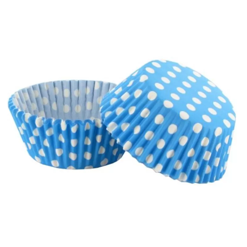 Cerf Dellier Caissettes Cupcakes Bleues A Pois Blancs (X50) Shop