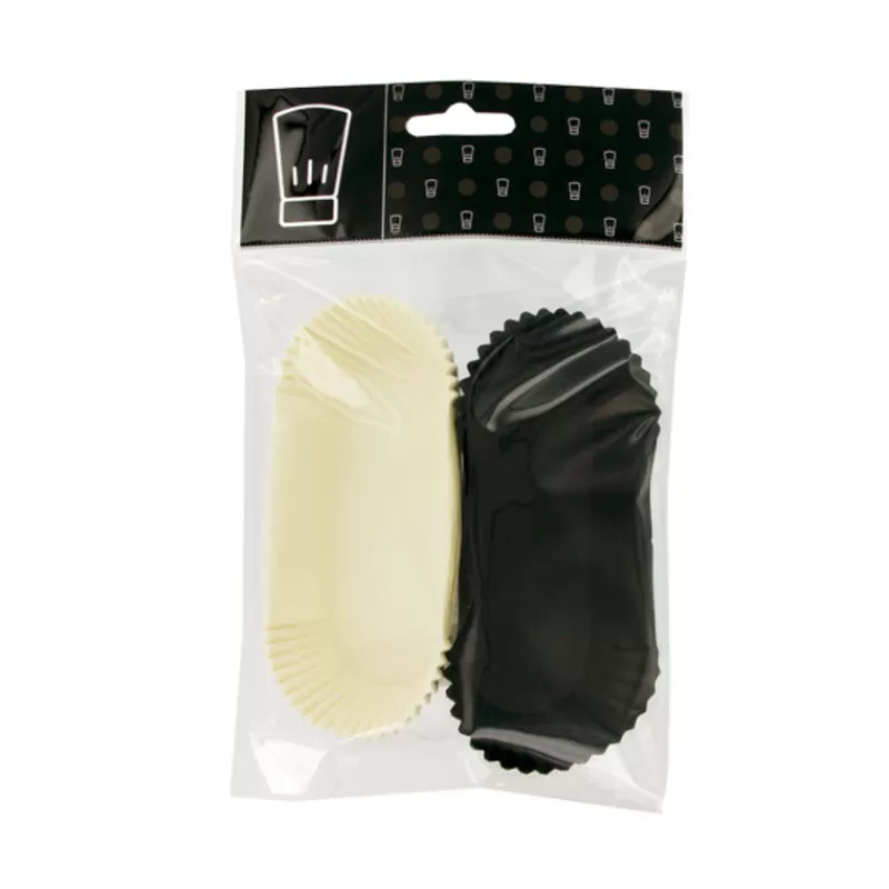 Cerf Dellier Caissettes De Cuisson A Eclair Noires Et Blanches (X40) Best