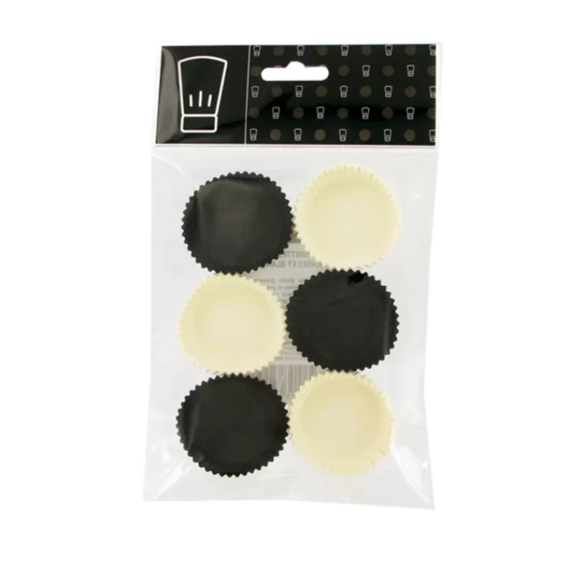 Cerf Dellier Caissettes Moyennes De Cuisson Noires Et Blanches (X120) Best