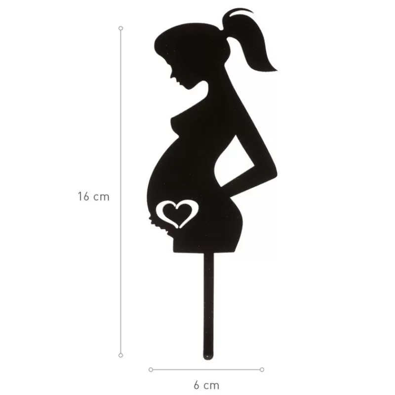 Cerf Dellier Cake Topper Femme Enceinte Discount