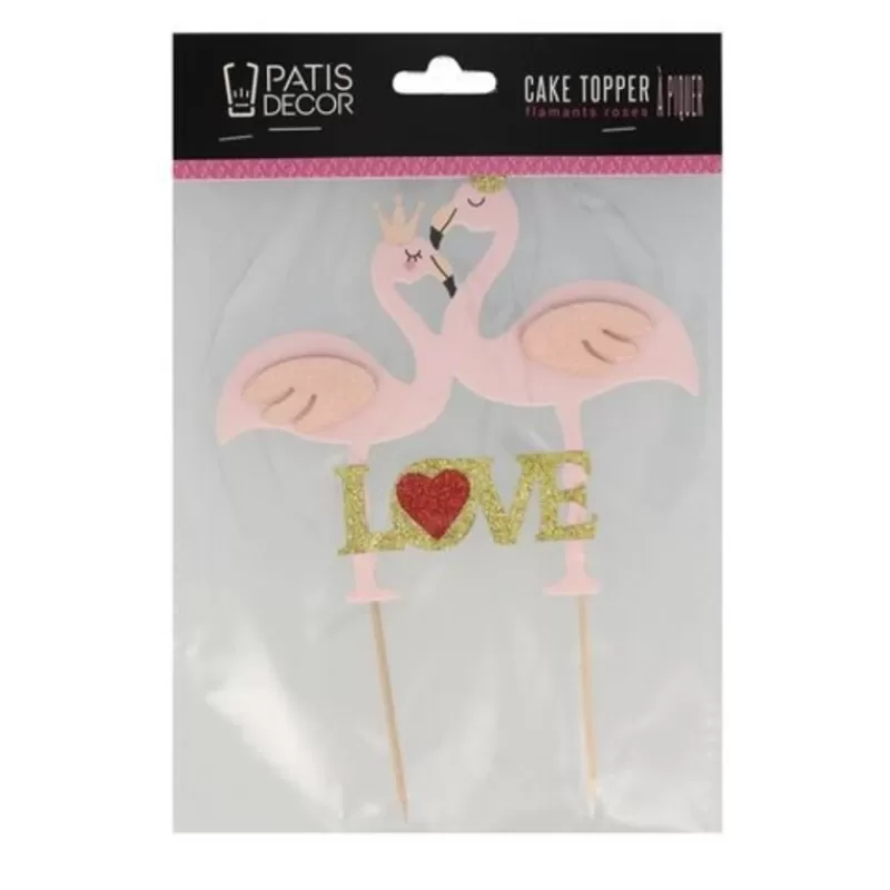 Cerf Dellier Cake Topper Flamants Roses Love Patisdecor Flash Sale