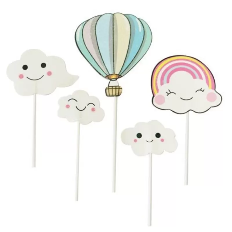 Cerf Dellier Cake Toppers Nuages Et Montgolfiere Clearance