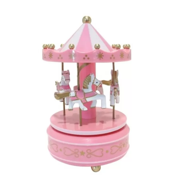 Cerf Dellier Carrousel Musical Rose Patisdecor Outlet