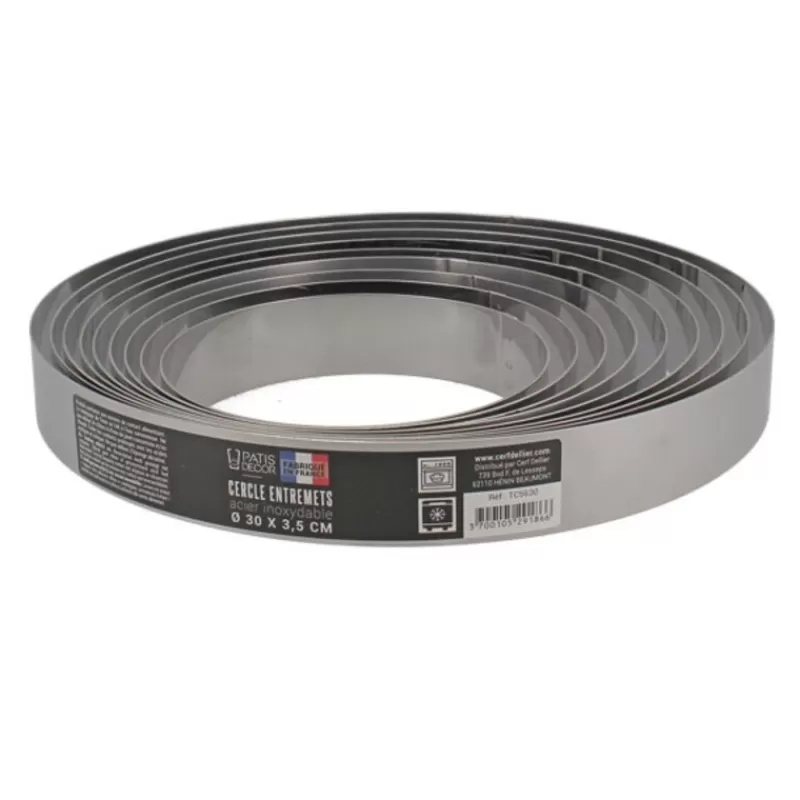 Cerf Dellier Cercle A Entremets Inox H 3,5 Cm 14 Cm Patisdecor