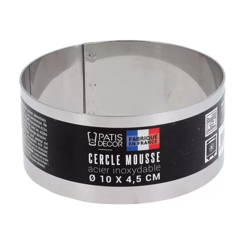 Cerf Dellier Cercle A Mousse Inox H 4,5 Cm 10 Cm Patisdecor
