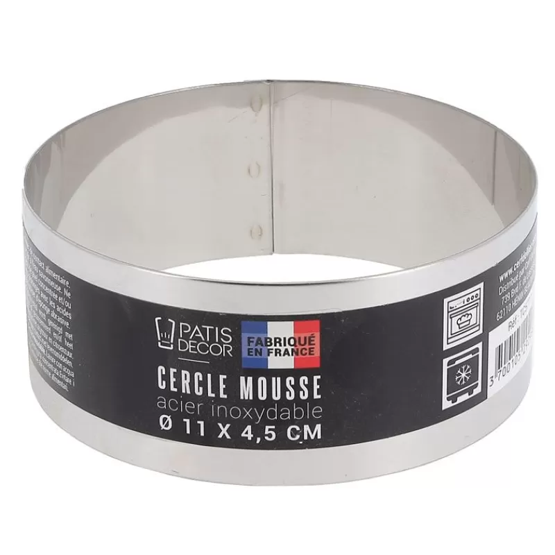 Cerf Dellier Cercle A Mousse Inox H 4,5 Cm 11 Cm Patisdecor