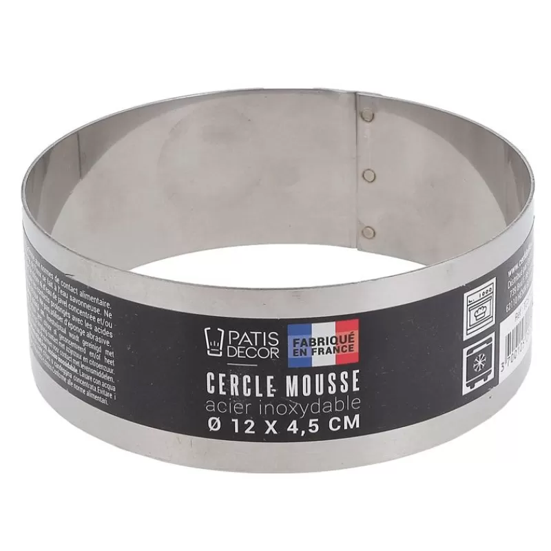Cerf Dellier Cercle A Mousse Inox H 4,5 Cm 12 Cm Patisdecor