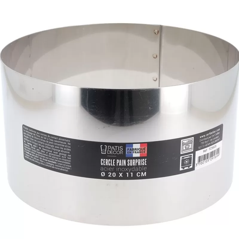 Cerf Dellier Cercle A Pain Surprise Inox H 11 Cm Diam 20 Cm Patisdecor