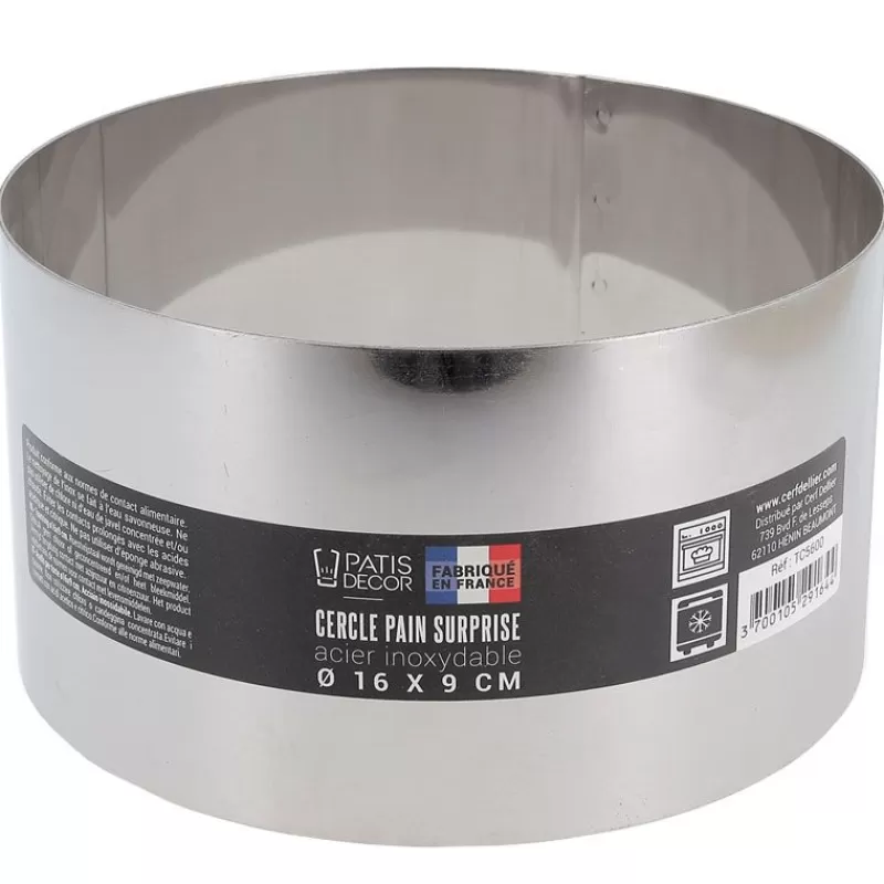 Cerf Dellier Cercle A Pain Surprise Inox H 9 Cm 16 Cm Patisdecor