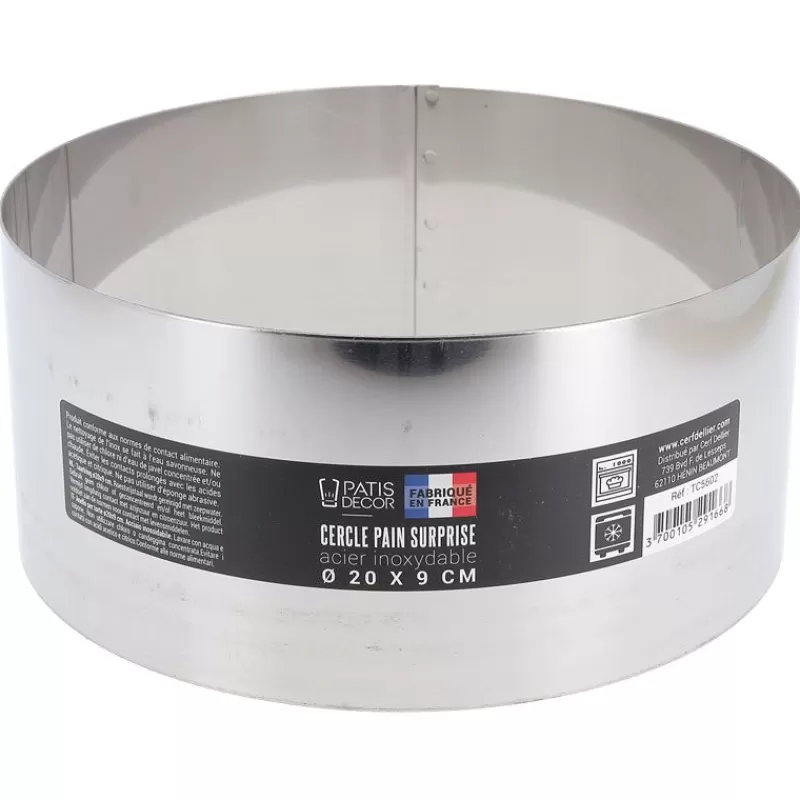 Cerf Dellier Cercle A Pain Surprise Inox H 9 Cm 20 Cm Patisdecor