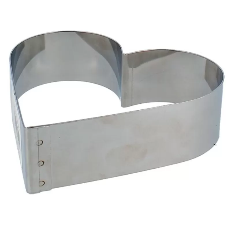 Cerf Dellier Cercle A Patisserie Coeur Inox 16 Cm H 4,5 Cm