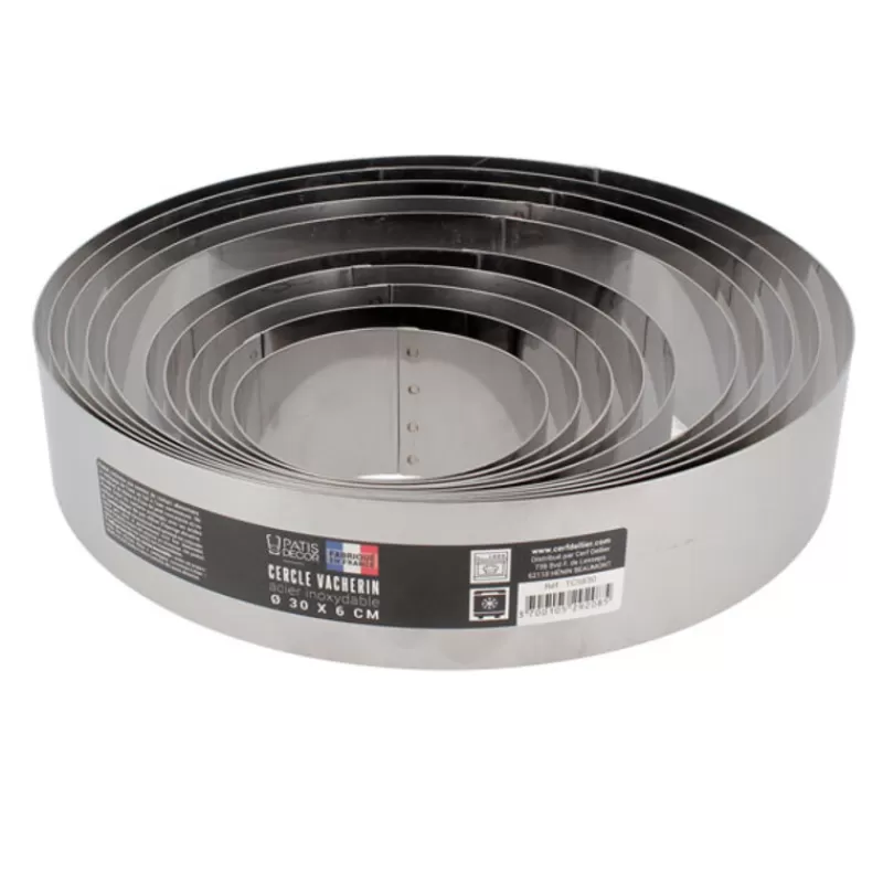 Cerf Dellier Cercle A Vacherin Inox H 6 Cm 24 Cm Patisdecor