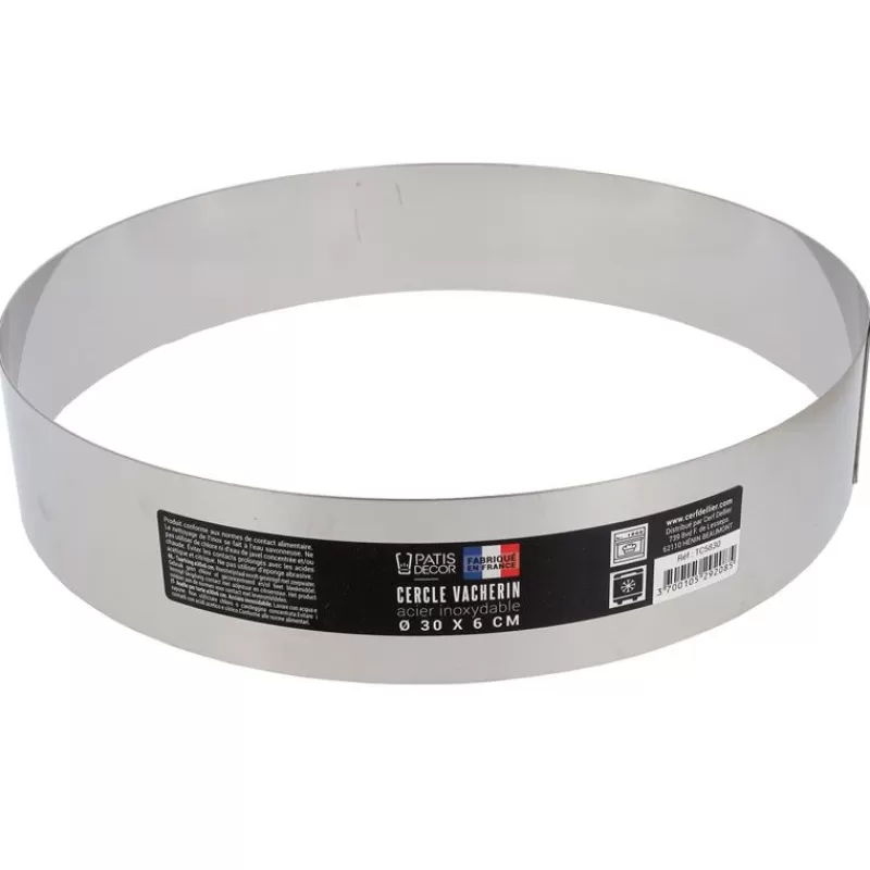 Cerf Dellier Cercle A Vacherin Inox H 6 Cm 30 Cm Patisdecor