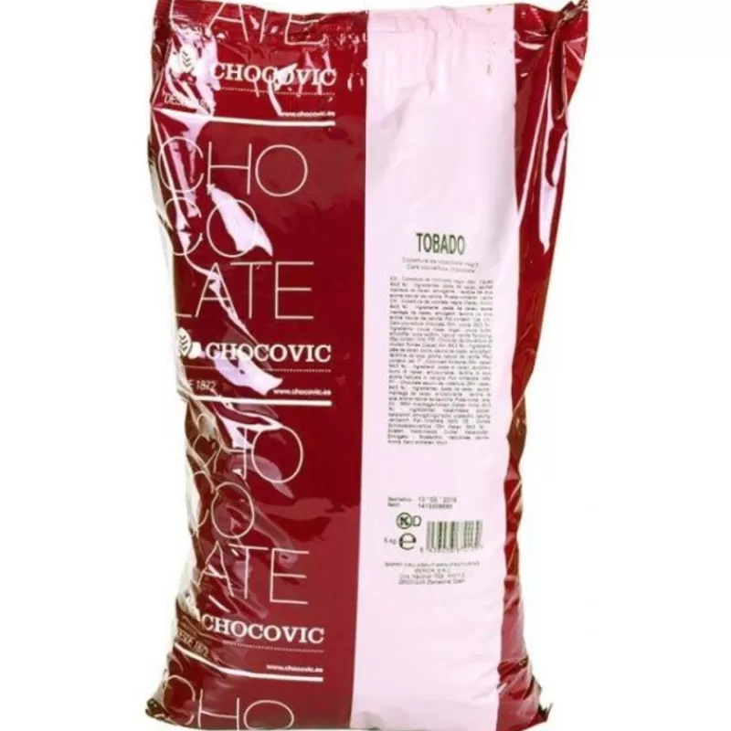 Cerf Dellier Chocolat De Couverture Noir Tobado Chocovic 64,5 % 5 Kg