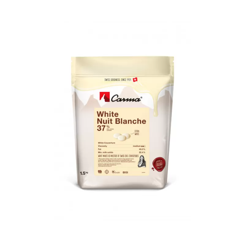 Cerf Dellier Chocolat De Couverture White Nuit Blanche 37 % 1,5 Kg