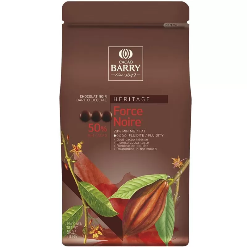 Cerf Dellier Chocolat Noir Pistoles Force Noire 50 % 5 Kg