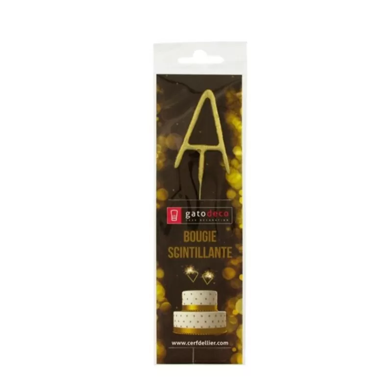 Cerf Dellier Cierge Magique Dore Lettre A Patisdecor Discount