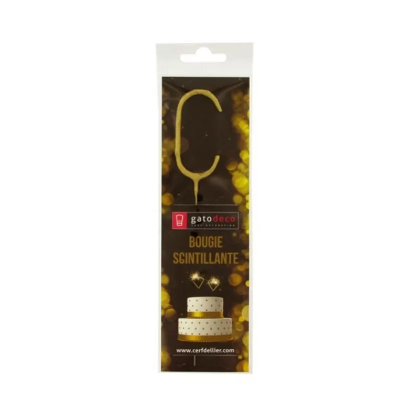 Cerf Dellier Cierge Magique Dore Lettre C Patisdecor Discount