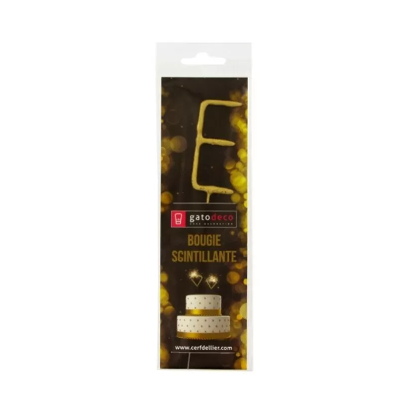 Cerf Dellier Cierge Magique Dore Lettre E Patisdecor New