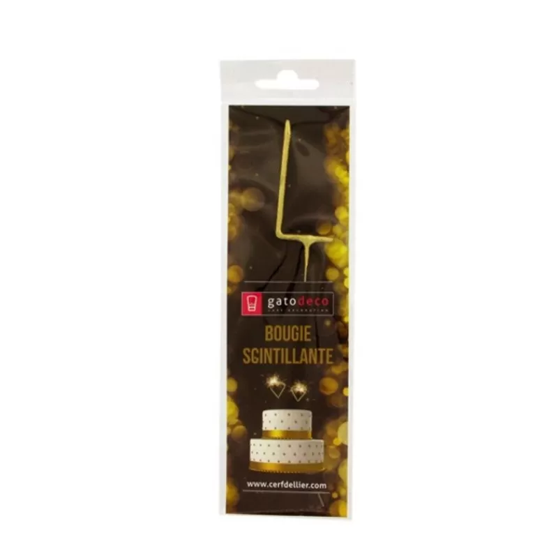 Cerf Dellier Cierge Magique Dore Lettre L Patisdecor Shop
