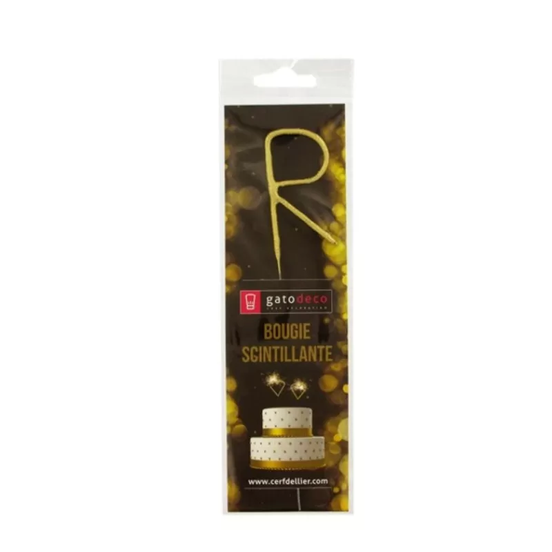 Cerf Dellier Cierge Magique Dore Lettre R Patisdecor Store