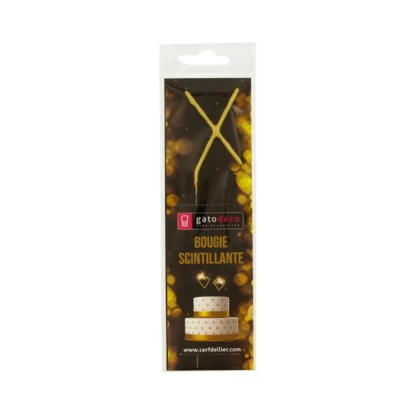 Cerf Dellier Cierge Magique Dore Lettre X Patisdecor Fashion