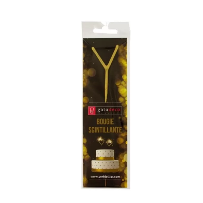Cerf Dellier Cierge Magique Dore Lettre Y Patisdecor Store