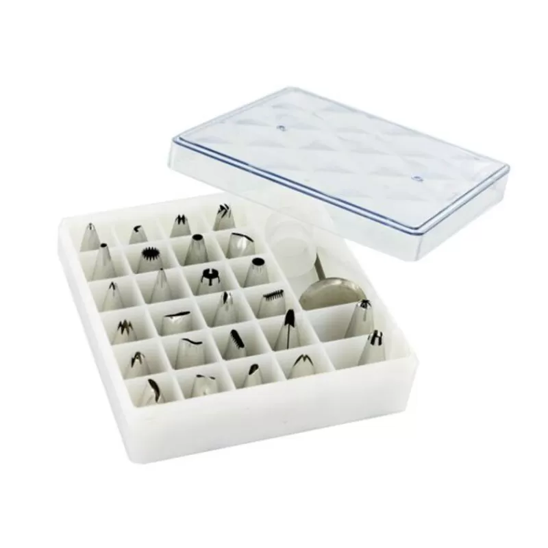 Cerf Dellier Coffret 26 Douilles Décors Inox