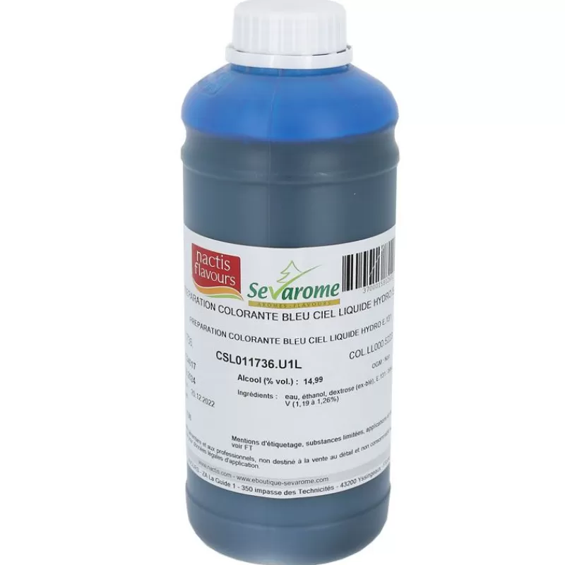 Cerf Dellier Colorant Liquide Hydrosoluble Bleu Ciel 1L