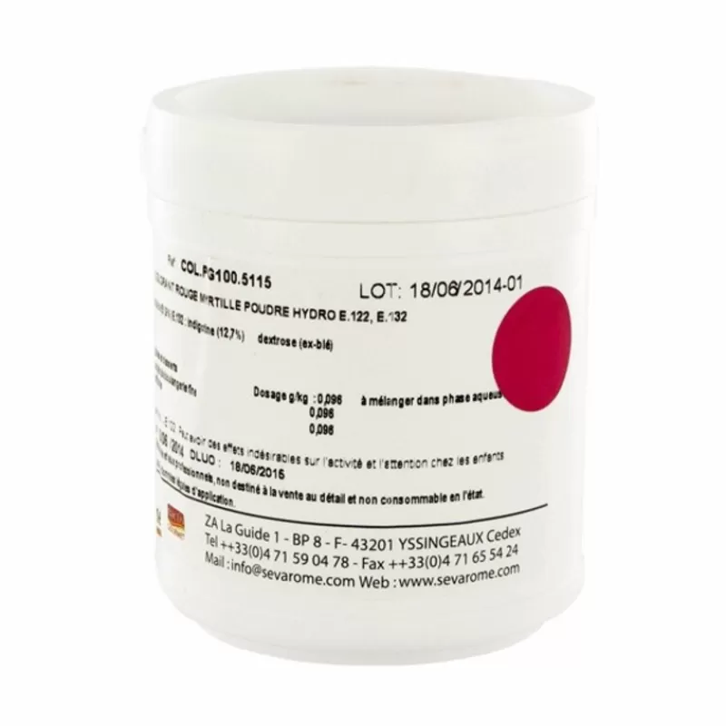 Cerf Dellier Colorant Poudre Alimentaire Myrtille 100 G